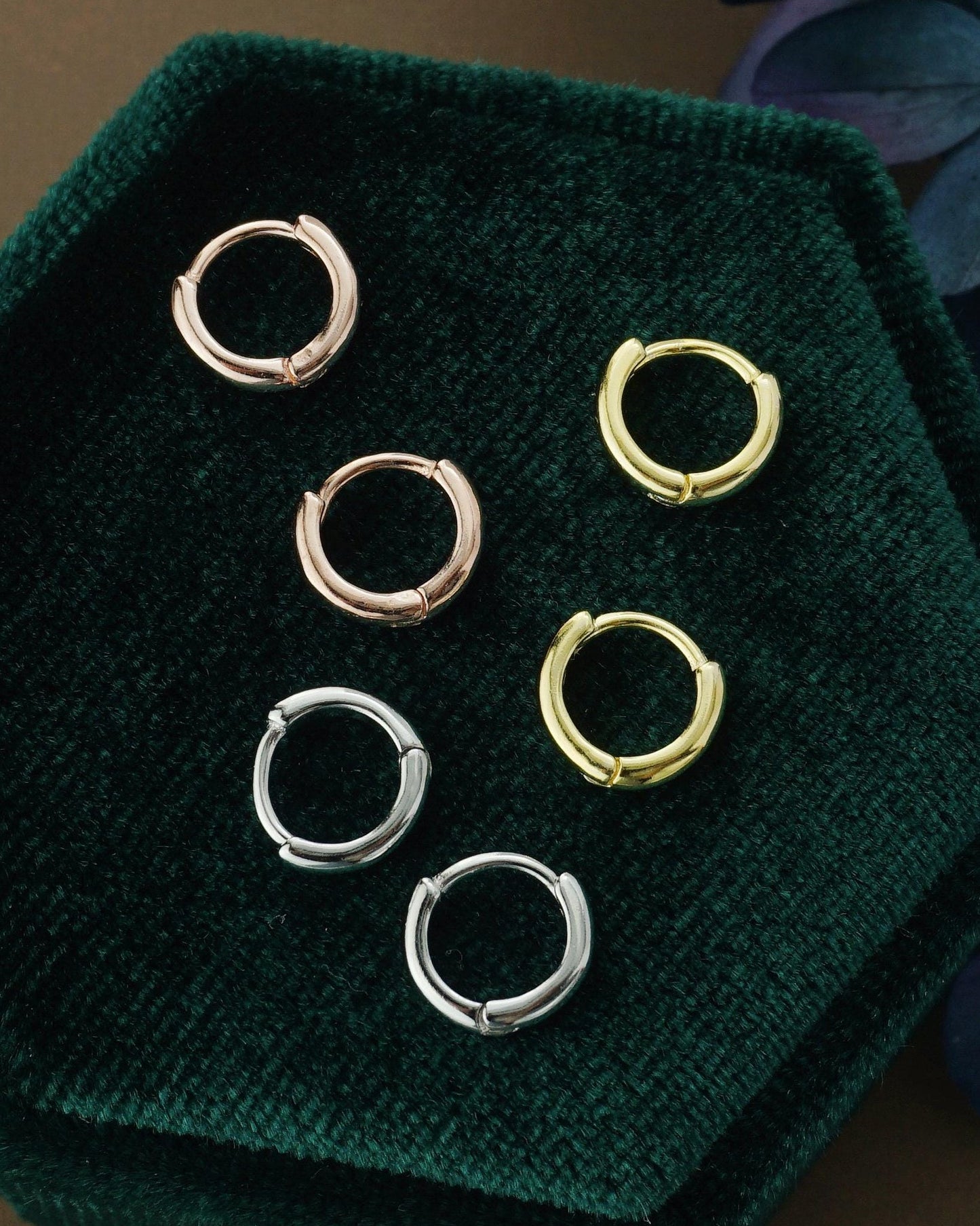 Extra Tiny 6mm Sterling Silver Hoop Earring in Rhodium, Rose Gold or 18ct Gold Plated, Simple Dainty Helix Stacking Jewelry