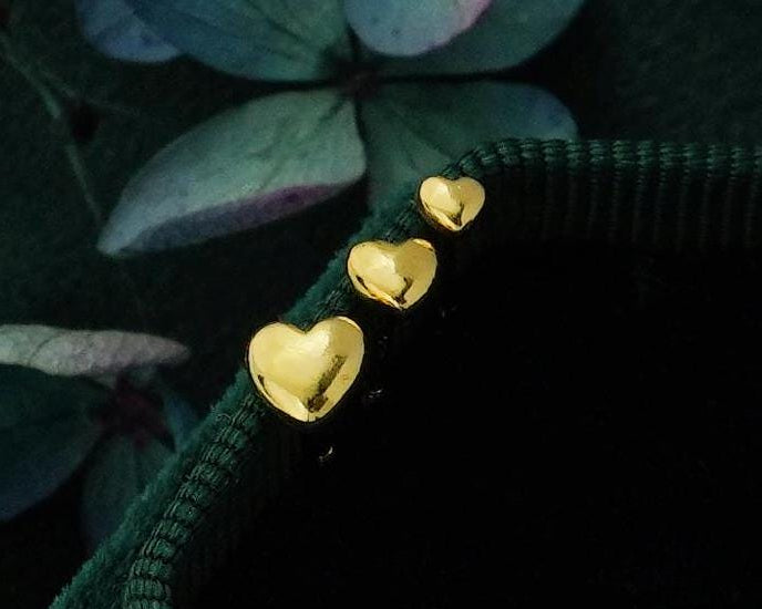 Pair of Tiny Love Heart Stud Earrings in Sterling Silver or 18ct Gold Plated, Sleep-in Ball Screw Back, Dainty Stacking 3/4/5mm Jewelry