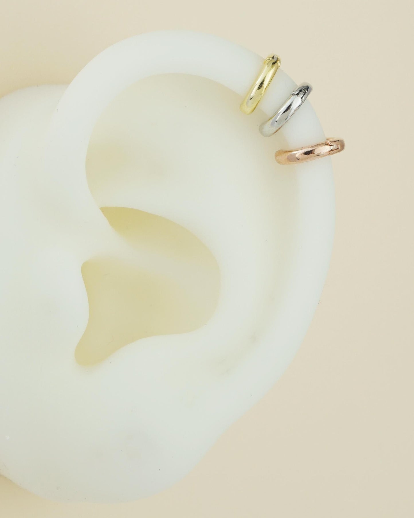 Extra Tiny 6mm Sterling Silver Hoop Earring in Rhodium, Rose Gold or 18ct Gold Plated, Simple Dainty Helix Stacking Jewelry