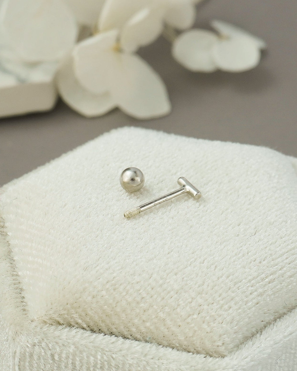 Pair of Tiny Sterling Silver 4mm Geometric Cylinder Tube Short Bar Stud Earrings, Secure Screw Ball Back Sleep in Ear Piercing