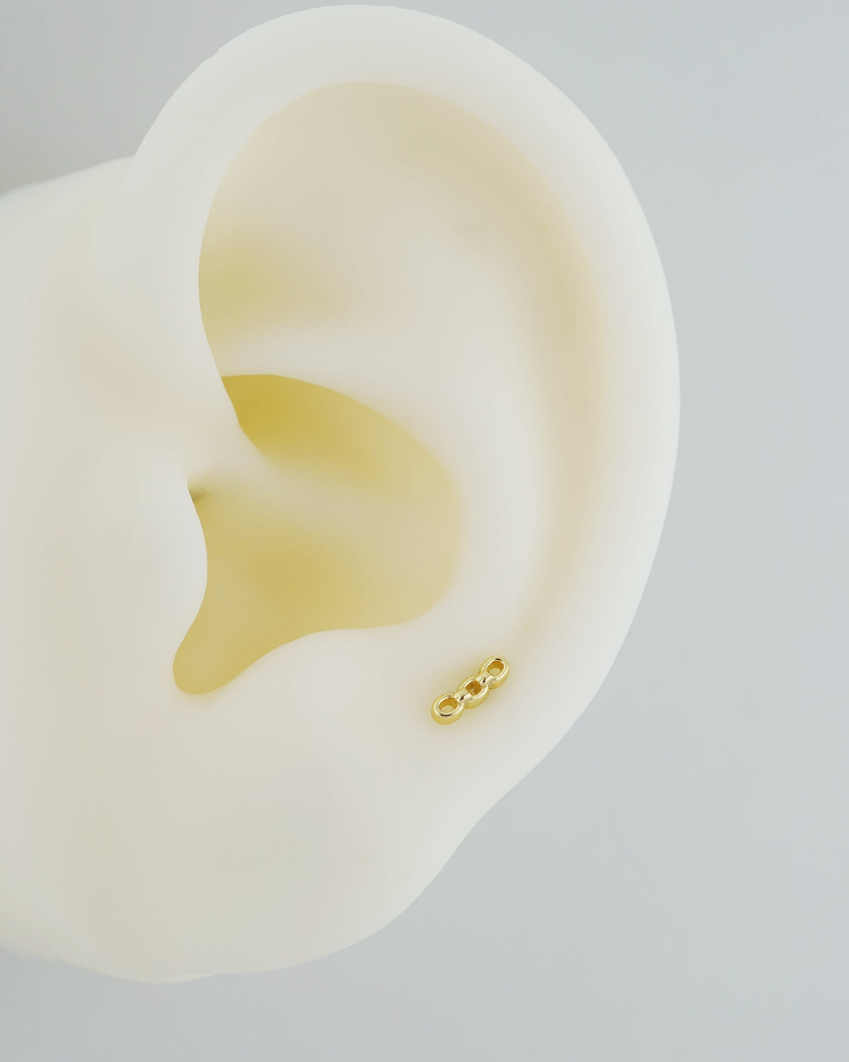 1 pc of Tiny Chain Link Stud Earring in Gold Plated Sterling Silver, Delicate Stacking Cartilage Helix Lobe Piercing Jewelry