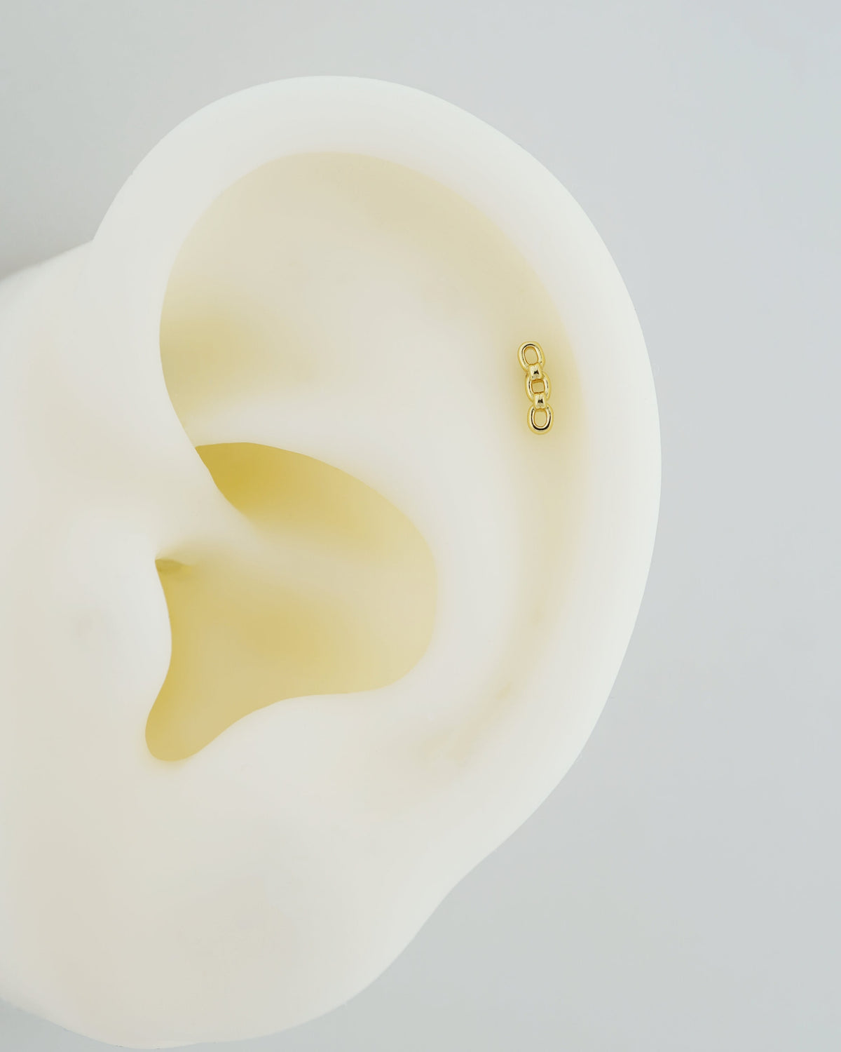 1 pc of Tiny Chain Link Stud Earring in Gold Plated Sterling Silver, Delicate Stacking Cartilage Helix Lobe Piercing Jewelry